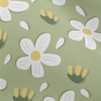 Simple Small White Flowers Chiffon