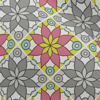 High Contrast Flowers Chiffon