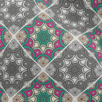 Shiny Patchwork Flowers Chiffon