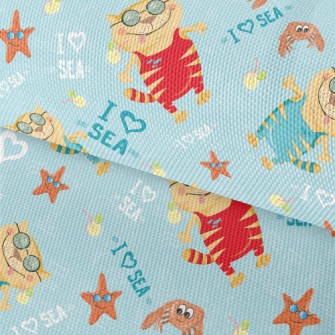 Cats Love The Ocean Waterproof Oxford