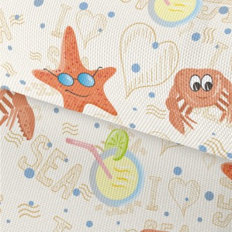 Crab And Starfish Waterproof Oxford