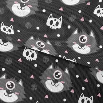 Halloween One-eyed Cat Waterproof Oxford