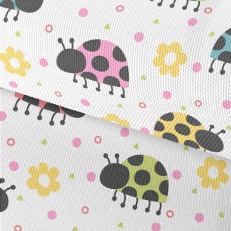 Colorful Ladybugs And Flowers Waterproof Oxford