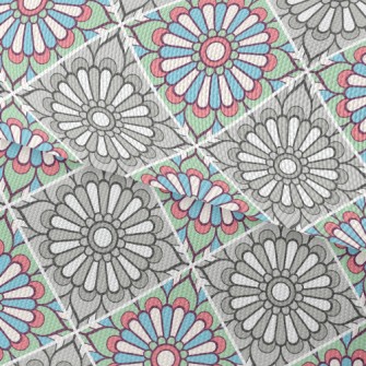 Contrasting Color Flowers Waterproof Oxford