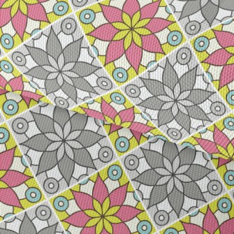 High Contrast Flowers Waterproof Oxford