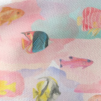 Watercolor Stained Fish Waterproof Canvas