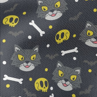 Evil Cat Skeleton Waterproof Canvas
