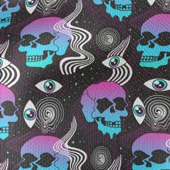 Psychedelic Eyes Skull Waterproof Canvas