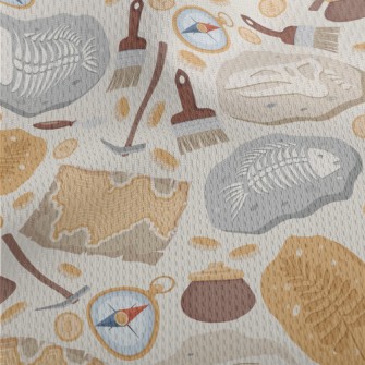 Digging For Dinosaur Fish Foss Athletic Mesh Flat Back