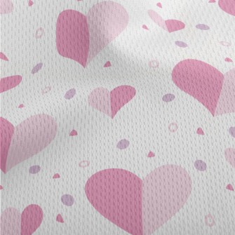 Geometric Color Matching Heart Athletic Mesh Flat Back