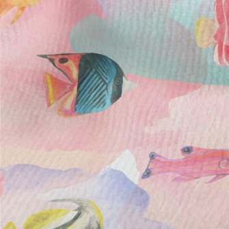 Watercolor Stained Fish Terry