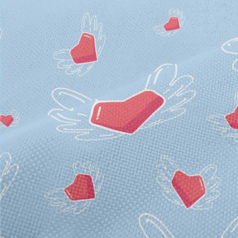 Hand Drawn Love Wings Performance Linen