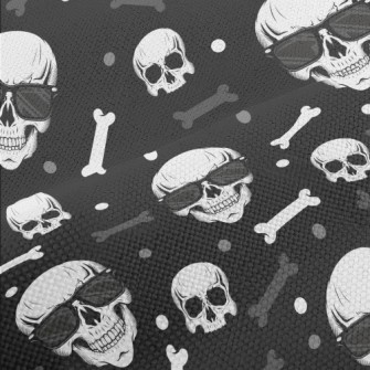 Skull Wearing Sunglasses Performance Linen
