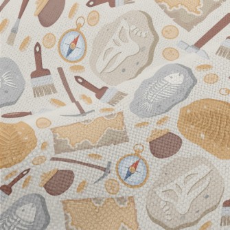 Digging For Dinosaur Fish Foss Performance Linen