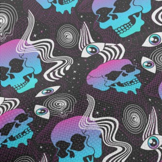 Psychedelic Eyes Skull Performance Linen