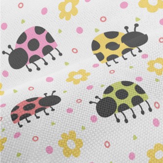 Colorful Ladybugs And Flowers Performance Linen