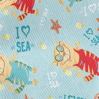 Cats Love The Ocean Standard Corduroy