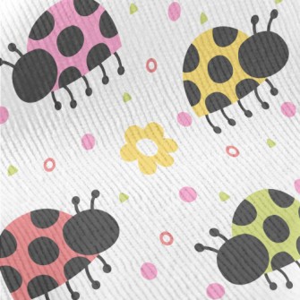 Colorful Ladybugs And Flowers Standard Corduroy