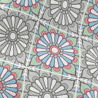 Contrasting Color Flowers Standard Corduroy