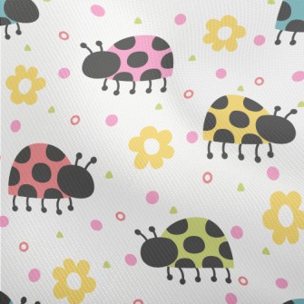 Colorful Ladybugs And Flowers Dobby