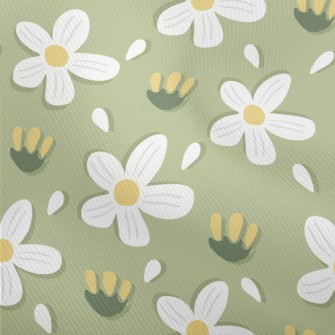 Simple Small White Flowers Dobby