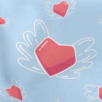 Hand Drawn Love Wings Stretch Ponte