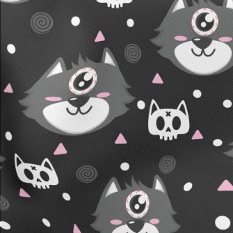 Halloween One-eyed Cat Stretch Ponte