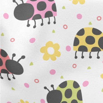 Colorful Ladybugs And Flowers Stretch Ponte