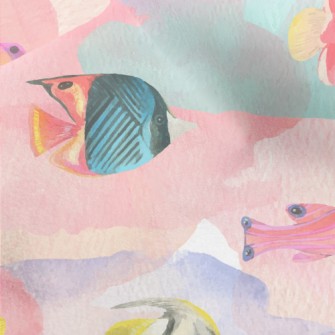 Watercolor Stained Fish Micro Fleece