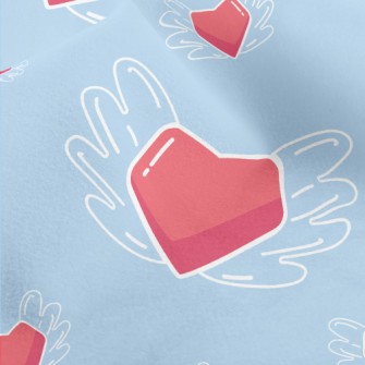 Hand Drawn Love Wings Micro Fleece