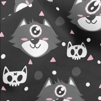 Halloween One-eyed Cat Micro Fleece