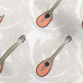 Small Cute Guitar Micro Fleece