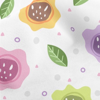 Irregular Flowers Micro Fleece