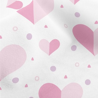 Geometric Color Matching Heart Micro Fleece