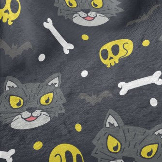 Evil Cat Skeleton Minky