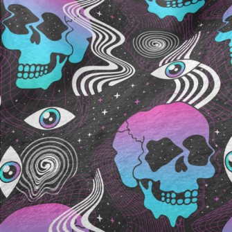 Psychedelic Eyes Skull Minky