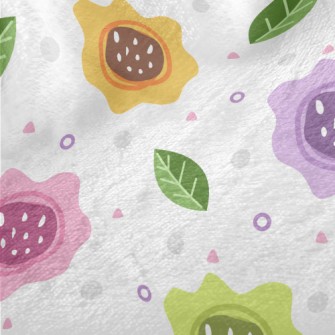 Irregular Flowers Minky