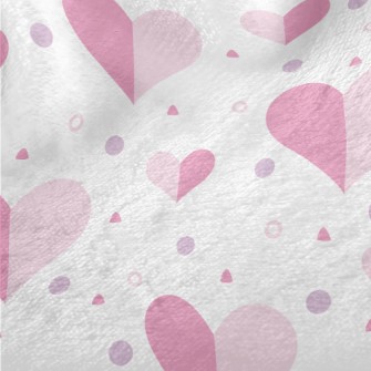 Geometric Color Matching Heart Minky