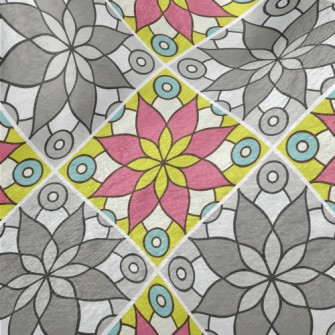 High Contrast Flowers Minky