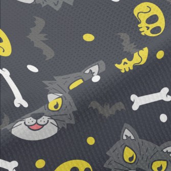 Evil Cat Skeleton Piqué