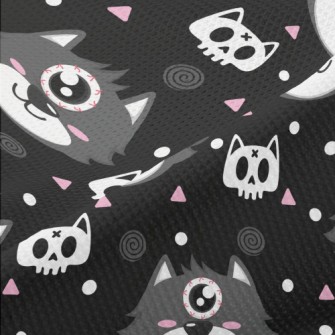 Halloween One-eyed Cat Piqué