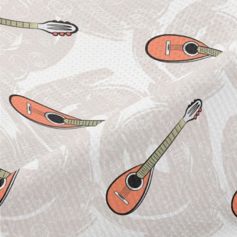 Small Cute Guitar Piqué