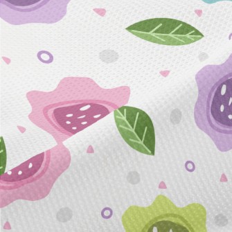 Irregular Flowers Piqué