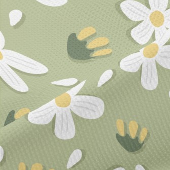 Simple Small White Flowers Piqué