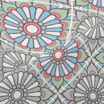 Contrasting Color Flowers Piqué