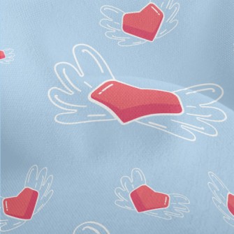 Hand Drawn Love Wings Lightweight Performance Linen
