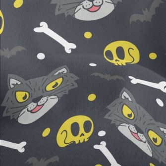 Evil Cat Skeleton Lightweight Performance Linen