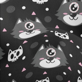 Halloween One-eyed Cat Lightweight Performance Linen