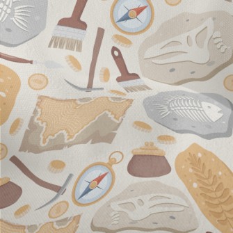 Digging For Dinosaur Fish Foss Lightweight Performance Linen