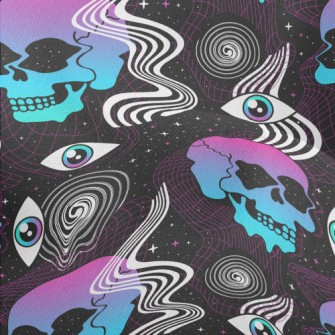 Psychedelic Eyes Skull Lightweight Performance Linen